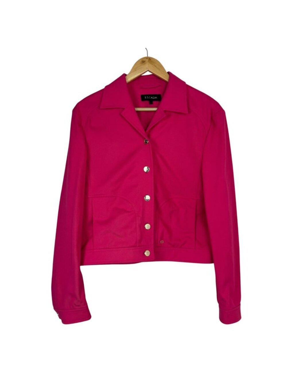 Escada Bright Pink Blazer Jacket Women's Size 38 (US M/8) Designer Quiet Luxury